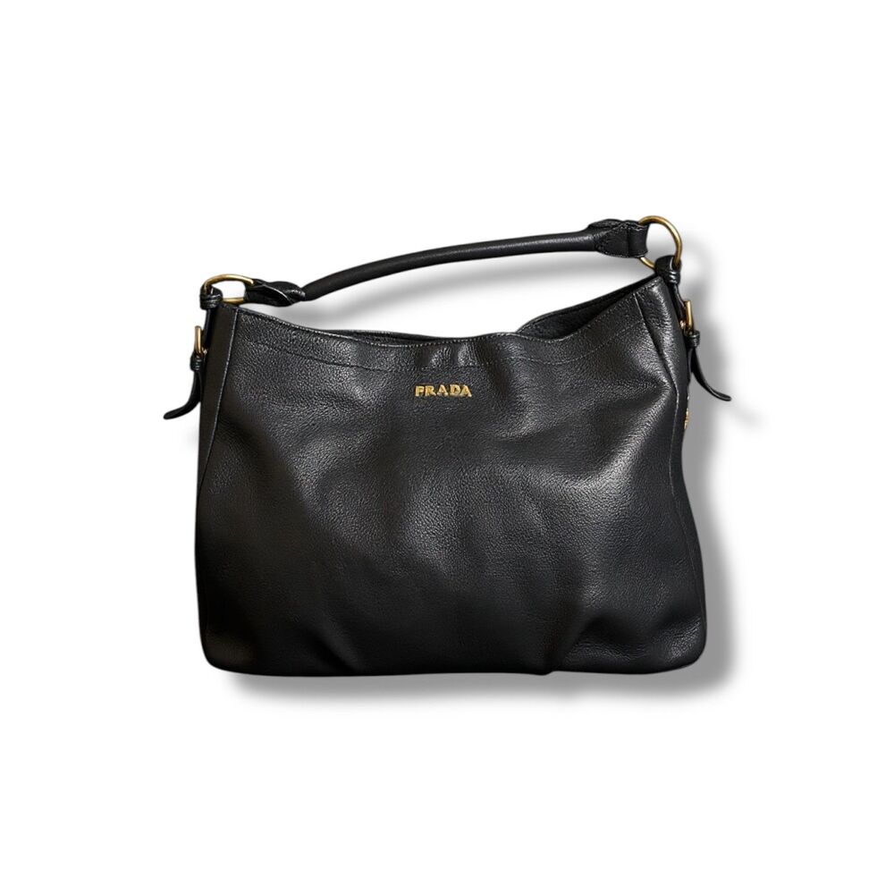 Prada Vitello Daino Leather Hobo Bag